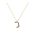 Kaf - Hebrew Alef-Bet letter diamond Necklace - Kaf letter